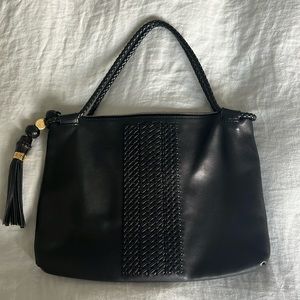 Authentic Gucci Tassel Braided Leather Zip Tote